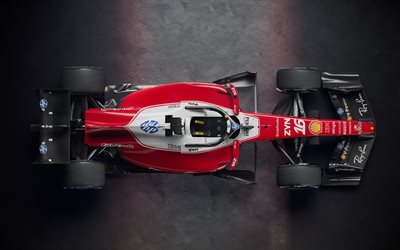 4k, ferrari sf 26, vue d'en haut, formule 1, 2026 voitures, voitures de course, f1, sf 26, ferrari, voitures de course f1 2026, championnat du monde de formule 1 2026, scuderia ferrari, ferrari sf 26 2026