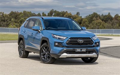 toyota rav4 edge hev, 4k, cruces, 2025 coches, especificaciones au, toyota rav4 azul, exterior, 2025 toyota rav4, autos japoneses, toyota rav4, toyota