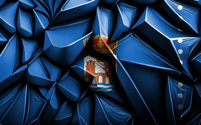 Flag of Ourense, 4k, 3d creative texture, Ourense 3d flag, Spanish provinces, Spain, Ourense flag, Province of Ourense, 3d art, Ourense province flag, Ourense
