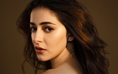 4k, ananya panday, retrato, bollywood, atriz indiana, beleza, atriz popular, foto com ananya panday, mulher morena, celebridade indiana, sessão fotográfica de ananya panday