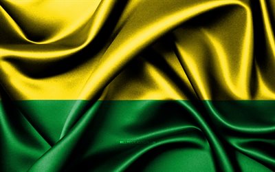 bandera de ciénaga, 4k, ciudades colombianas, banderas de tela, día de ciénaga, banderas de seda onduladas, colombia, ciudades de colombia, ciénaga