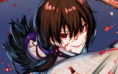 Sagihara Sakyou, artwork, Ken ga Kimi, manga, red eyes, Ken ga Kimi characters, Sagihara Sakyou Ken ga Kimi