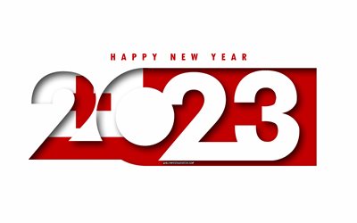 2023 yeni yılınız kutlu olsun, beyaz arkaplan, tonga, minimal sanat, 2023 tonga konseptleri, tonga 2023, 2023 tonga arka planı