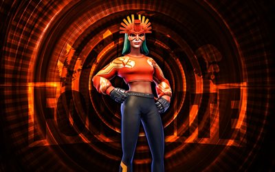 sunbird fortnite, 4k, orange spiralhintergrund, fortnite, kreativ, sunbird haut, fortnite sunbird haut, sunbird, fortnite  charaktere