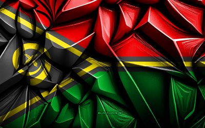 vanuatu, 4k, 3d  kreativ struktur, vanuatu 3d  flagga, oceanien, vanuatu flagga, 3d  konst, oceaniens länder