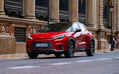 lexus lbx 감정, 4k, 거리, 2025 자동차, 크로스 오버, eu spec, 레드 렉서스 lbx, 2025 lexus lbx, 일본 자동차, 렉서스