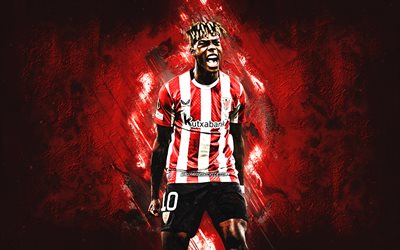 نيكو ويليامز, الرياضي بلباو, لاعب كرة قدم إسباني, خلفية الحجر الأحمر, فن الجرونج, لا ليجا, إسبانيا, كرة القدم, نيكو ويليامز الرياضي بلباو