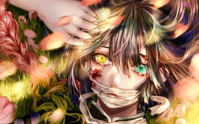 4k, obanai iguro, hétérochromie, kimetsu no yaiba, kimono, manga, protagoniste, iguro obanai, hashira serpent, tube de démon, obanai iguro kimetsu no yaiba