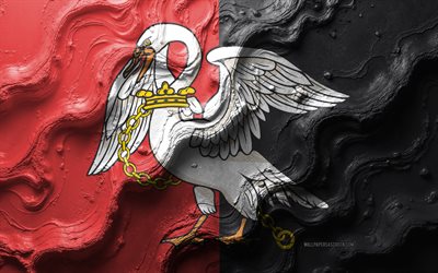buckinghamshire flagga, 4k, stenvågstruktur, flagg av buckinghamshire, 3d buckinghamshire  flagga, engelska, ceremoniella län i england, buckinghamshire