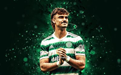 jota, 4k, vihreät neonvalot, kelttiläinen, skotlantilainen pääministeri, portugalilaiset jalkapalloilijat, jota 4k, jalkapallo, celtic fc, jota  kelttiläinen