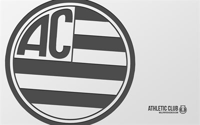 logo del club atletico, 4k, sfondo bianco, art di carbonio, emblema del club di atletica, club di calcio brasiliano, serie brasiliana b, brasile, club atletico, calcio