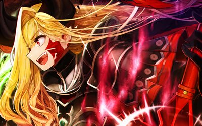4k, ビーストvi s, 戦い, タイプムーン, 漫画, 赤い目, 火の炎, fate grand order arcade, セイバーの運命エクストラ, アニメの炭火焼き, サーベル, エクストラの運命