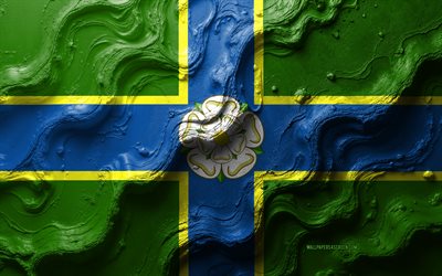 north riding of yorkshire flag, 4k, stenvågstruktur, flagg från north riding of yorkshire, 3d north riding of yorkshire flag, engelska, ceremoniella län i england, north riding of yorkshire