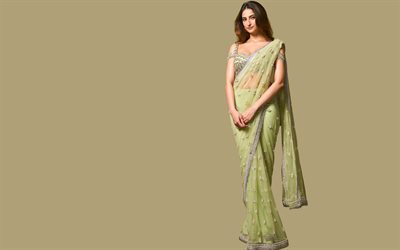 palak tiwari, actrice indienne, sari indien vert, séance photo, bollywood, mannequin indien, photoshoot palak tiwari