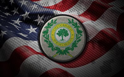 ローリーシール, 4k, 米国の都市の封印, 私たちの旗, ローリーバッジ, ローリーのアザラシ, アメリカ合衆国, アメリカ国旗, ローリーエンブレム, ローリーノースカロライナ, 米国の都市シール, ローリー