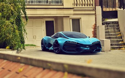 supercars, 2016, Lada Raven, concepts, blue lada