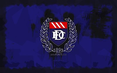 dundee fc grunge  logo, 4k, skotlantilainen pääministeri, sininen grunge  tausta, jalkapallo, dundee fc  tunnus, dundee fc  logo, dundee fc, skotlannin jalkapalloseura, fc dundee