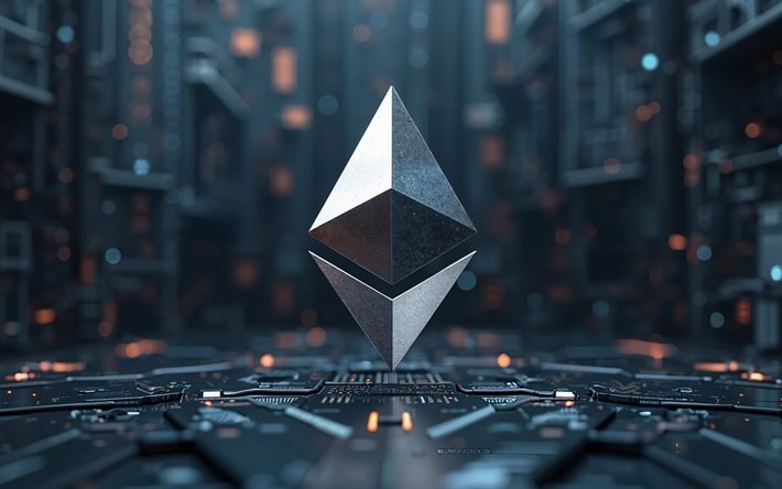 ethereum işareti, 4k, kripto para birimi, ethereum 3d işareti, finans arka planı, ethereum logosu, yaratıcı teknoloji sanatı, eti
