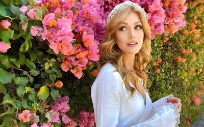 4k, katherine mcnamara, sommer, amerikanische schauspielerin, hollywood, bloden frau, amerikanische berühmtheit, filmstars, kat mcnamara, schönheit, amerikanische sterne, katherine mcnamara fotoshooting