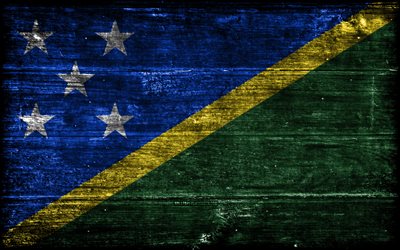 salomonöar träflagga, 4k, träregra flaggor, oceaniska länder, salomonöar, salomonöarnas dag, oceanien, salomonöar flagga, salomonöarna, salomon islands nationella symboler