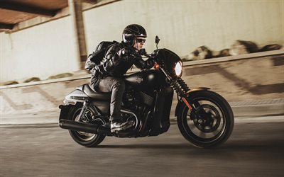 harley davidson xg750 street 750, 4k, motion blur, bike 2015, superbike, motociclista, motociclette americane, harley davidson