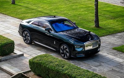 rolls royce spectre soulmate, 4k, voitures de luxe, 2024 voitures, voitures électriques, 2024 rolls royce spectre, voitures britanniques, rolls royce