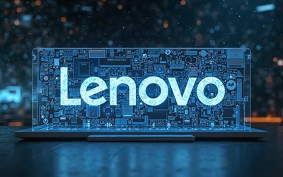 lenovo  logo, 4k, tumma hi tech tausta, lenovo neon  logo, sininen neonvalo, röntgenkuva, lenovo  tunnus, lenovo 3d  logo, lenovo, sininen lenovo neon  logo