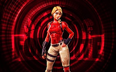 laguna fortnite, 4k, fondo espiral rojo, fortnita, creativo, piel de lago, piel de laguna fortnite, laguna, personajes de fortnite
