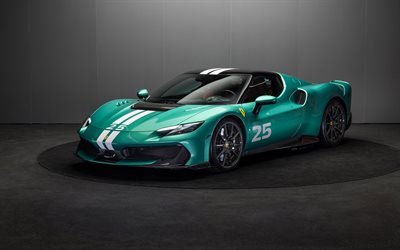 2026, ferrari 296 speciale, vue avant, 4k, extérieur, green ferrari 296, supercars, voitures de sport italiennes, ferrari