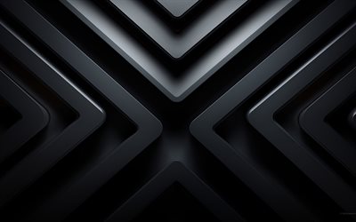 fondo de líneas de metal negro, black lines abstract, fondo negro creativo, textura de metal, fondo con líneas negras, fondo de líneas