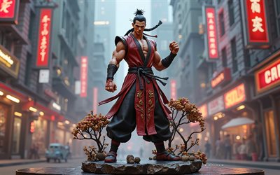 liu kang, kombat mortal, paisaje urbano, personajes de mortal kombat, liu kang mortal kombat, kombat mortal kombat, personaje de liu kang