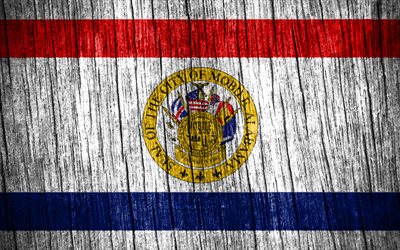 4K, Flag of Mobile, american cities, Day of Mobile, USA, wooden texture flags, Mobile flag, Mobile, State of Alabama, cities of Alabama, US cities, Mobile Alabama
