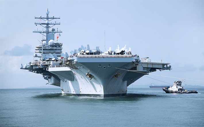 USS Ronald Reagan, CVN-76, nuclear-powered aircraft carrier, US Navy, Nimitz-class, American aircraft carrier, warships