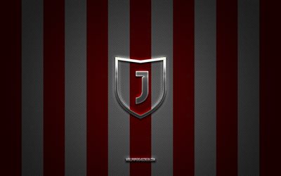 Jippo logo, finnish football club, Ykkosliiga, red white carbon background, Jippo emblem, hockey, Jippo, Finland, Jippo FC