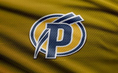 logotipo de tela puskas akadamia fc, 4k, fondo de tela amarilla, nb yo, bokeh, fútbol, logotipo de puskas akadamia fc, fútbol americano, puskas akadamia fc emblema, puskas akadamia fc, club de fútbol húngaro, puskas akadamia