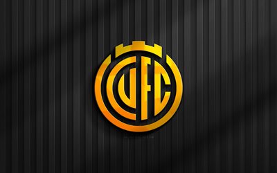 4k, logo 3d cambridge united, lega due, sfondo 3d nero, calcio, cambridge united emblem, logo cambridge united, cambridge united, club di calcio inglese, cambridge united fc