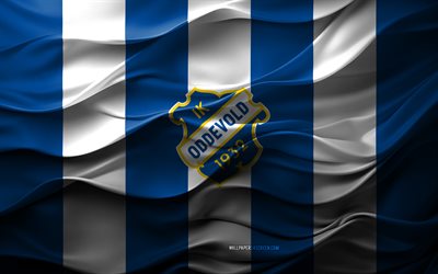 4k, ik logotipo, fondo 3d blanco blanco, superette, ik oddevold emblem, equipo de fútbol sueco, ik oddevold flag, textura 3d, suecia, ik oddevold, fútbol americano, fútbol, raro