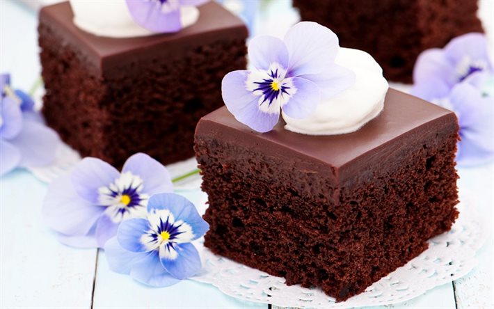 Chocolate, chocolate cake, cake, sweets, food