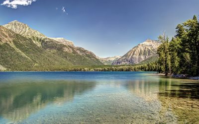 lac de montagne, d'eau potable, de l'eau propre, des montagnes