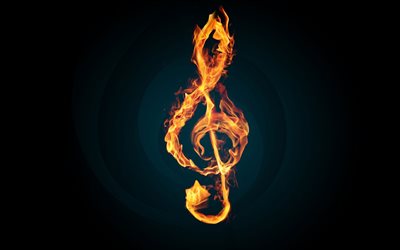 feu, symboles musicaux, de l'incendie