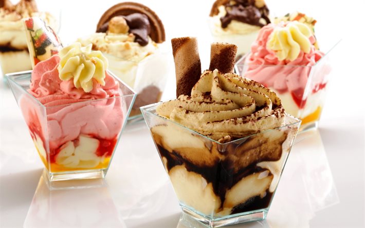 sweets, ice cream, dessert