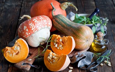 かぼちゃ, 秋, 収穫, harbuzi, garbuz
