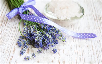 sprig of lavender, lavender, purple ribbon