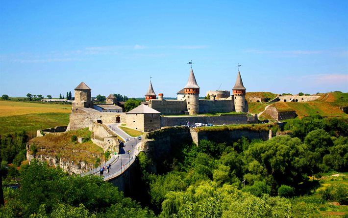pontos turísticos da ucrânia, ucrânia, fortaleza kamianets-podilskyi, papel de parede ucrânia