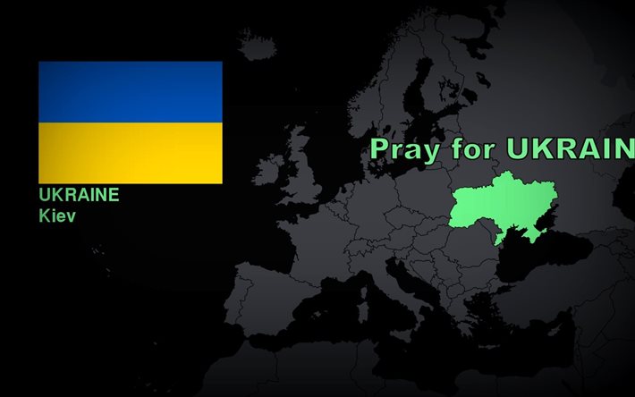यूरोप के नक्शे, यूरोप, यूक्रेन, झंडा, यूक्रेन के