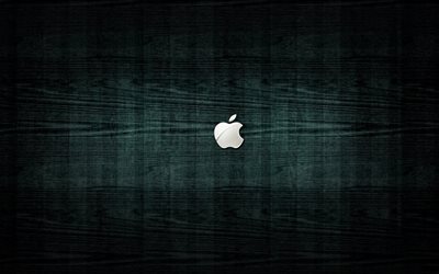 epl, the apple logo, green background