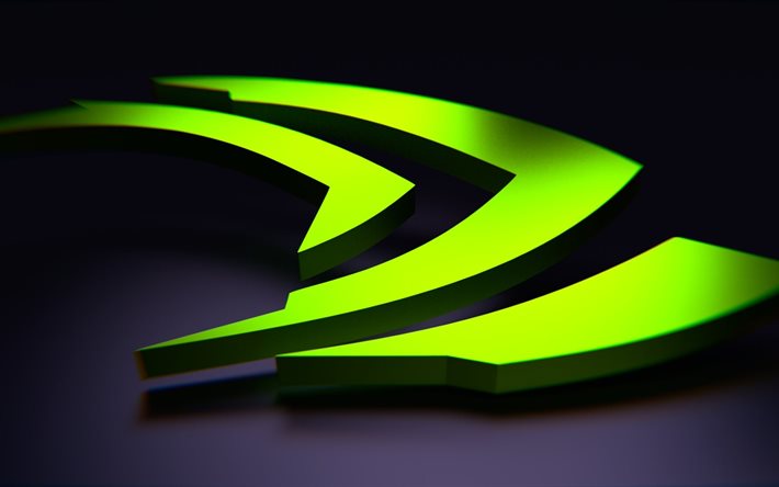 nvidia, شعار, الأخضر