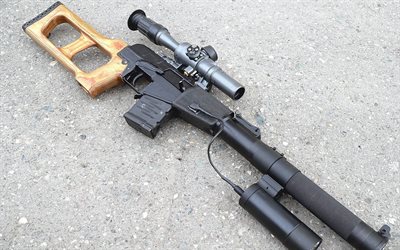 vss vintorez, vss rifle, sniper rifle, tactical flashlight