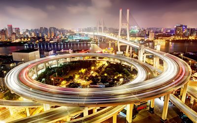 पुल, चीन, पुल पर, शंघाई, इंजीनियरिंग चमत्कार