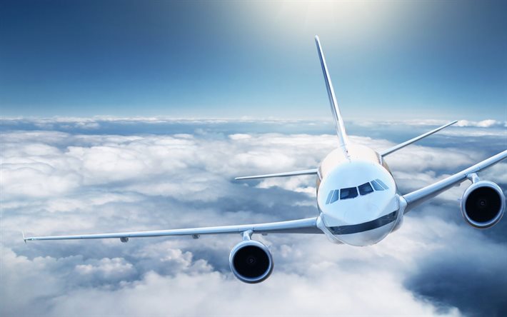 aviões de passageiros, o céu